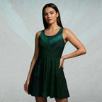 Women's Deep Green Skater Dress (No.10)