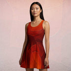 Women's Deep Orange Skater Dress (No.04)