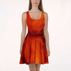 Women's Deep Orange Skater Dress (No.07)