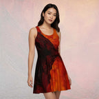 Women's Deep Orange Skater Dress (No.08)
