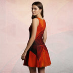 Women's Deep Orange Skater Dress (No.09)