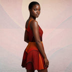 Women's Deep Orange Skater Dress (No.10)