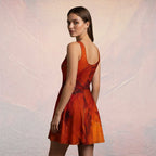 Women's Deep Orange Skater Dress