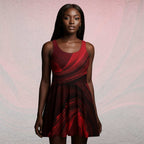 Women's Deep Red Skater Dress (No.02)