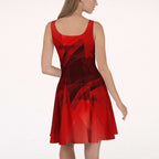 Women's Deep Red Skater Dress (No.03)