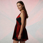 Women's Deep Red Skater Dress (No.05)