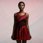 Women's Deep Red Skater Dress (No.06)