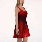 Women's Deep Red Skater Dress (No.07)