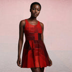 Women's Deep Red Skater Dress (No.10)