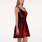 Women's Deep Red Skater Dress