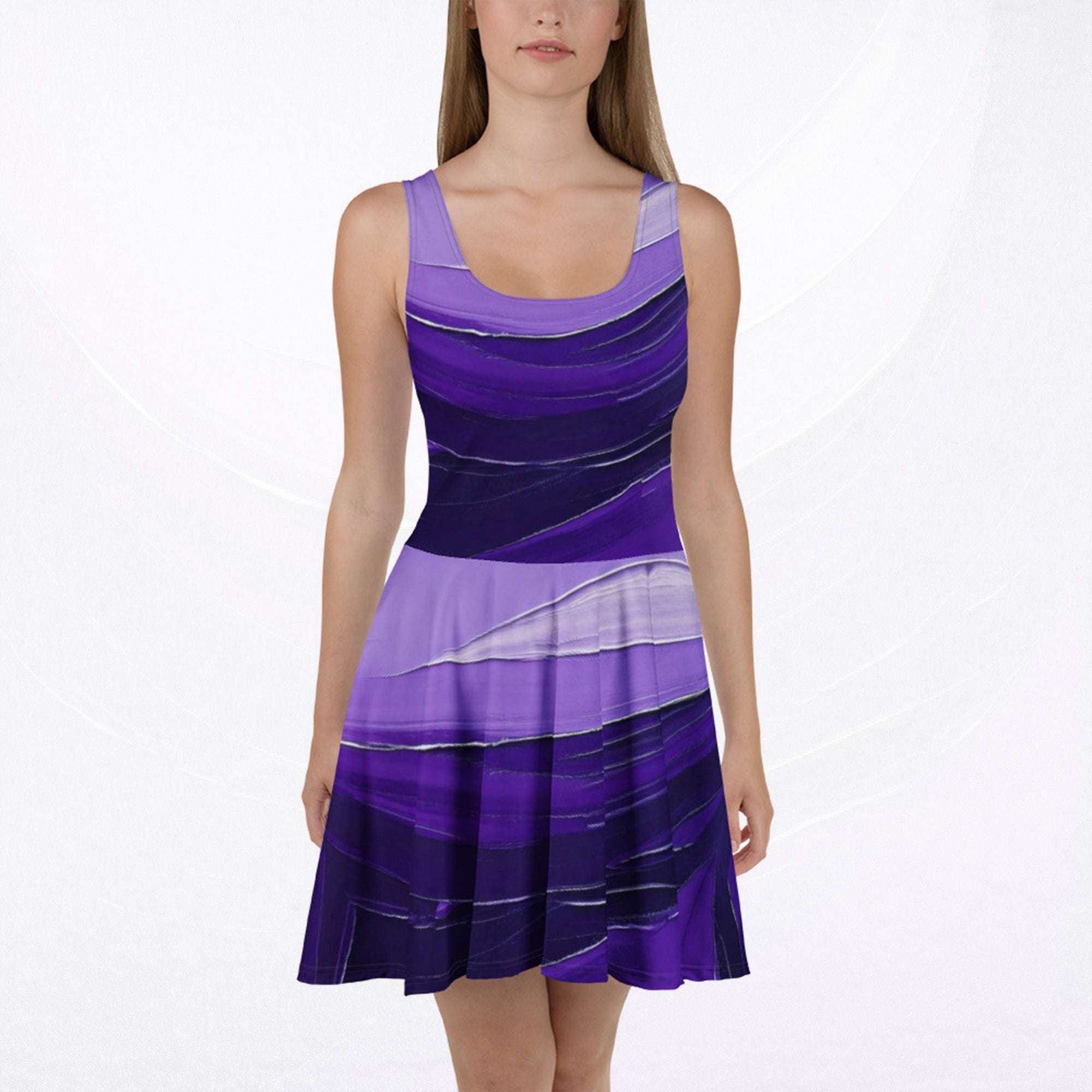 Women's Deep Violet Skater Dress (No.03)