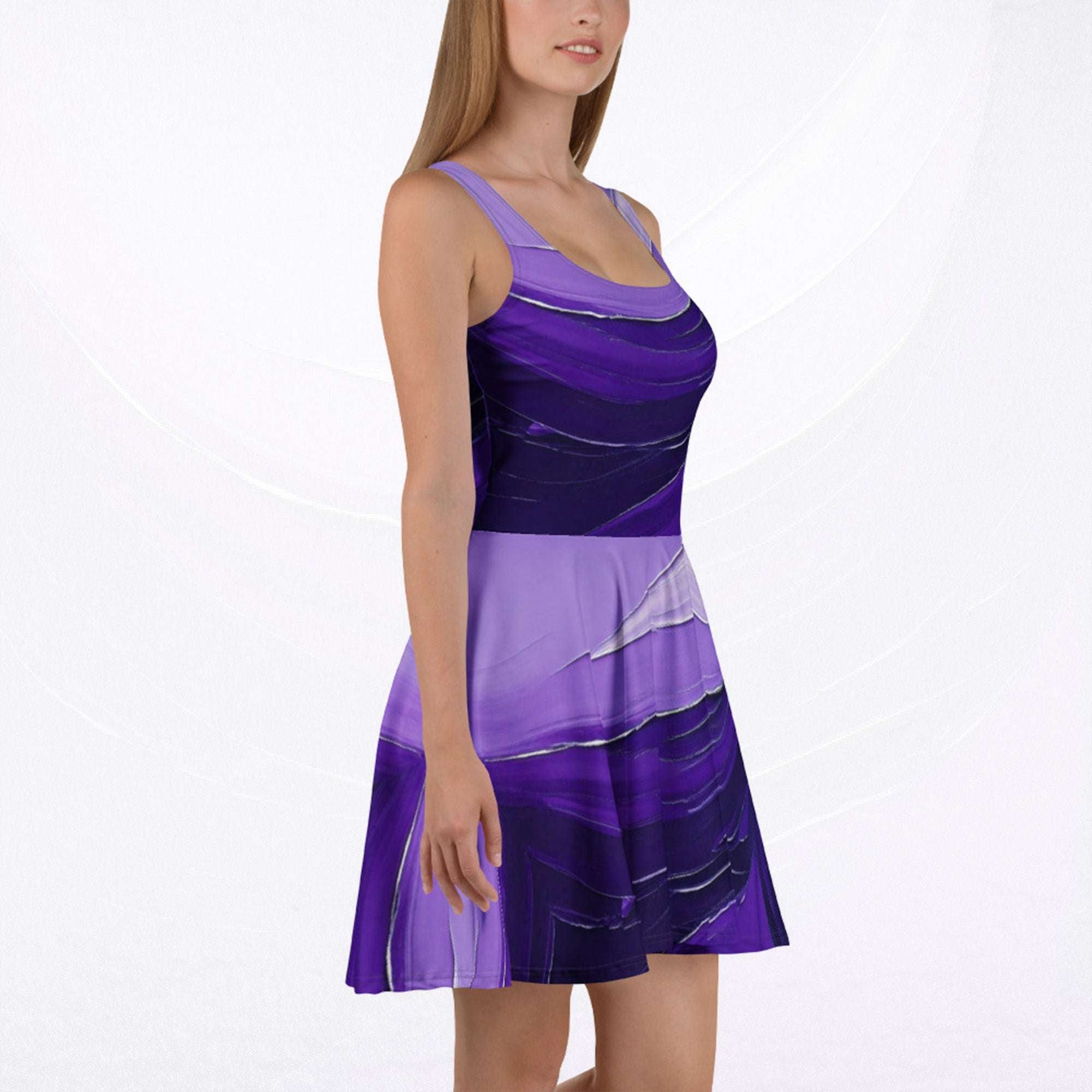 Women's Deep Violet Skater Dress (No.03)