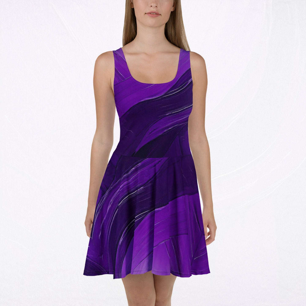 Women's Deep Violet Skater Dress (No.05)