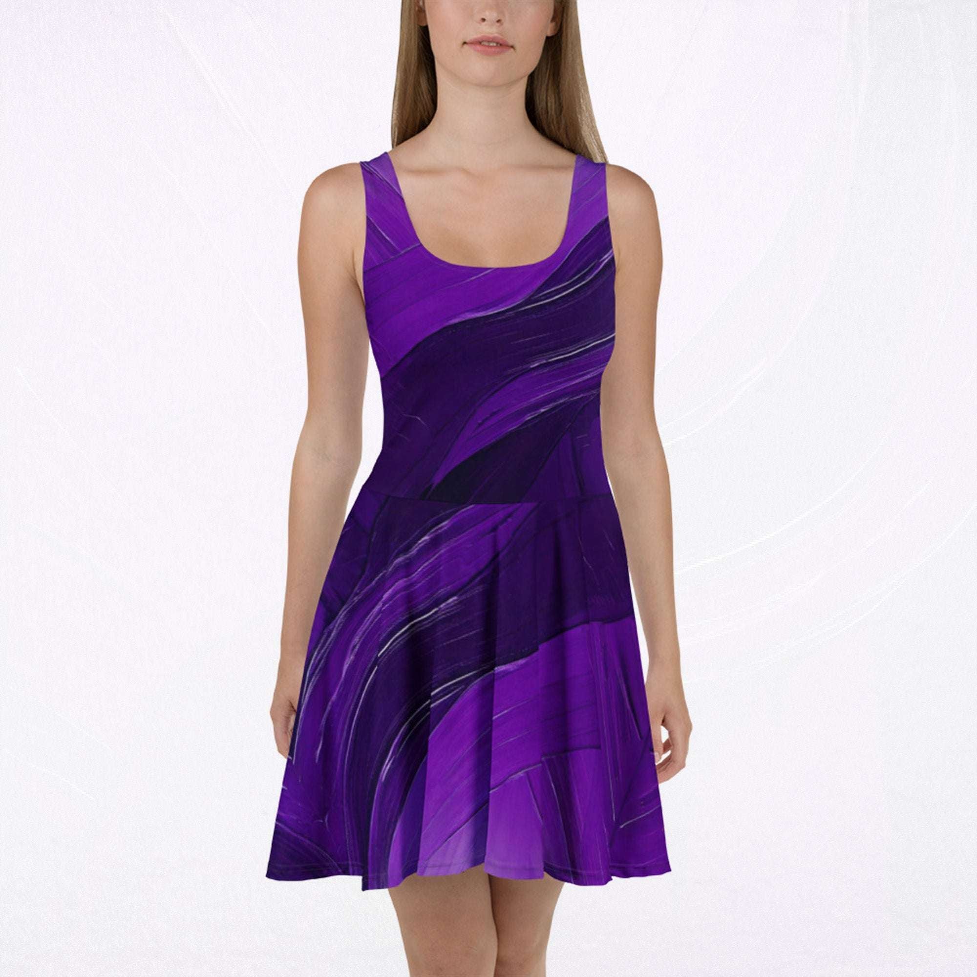 Women's Deep Violet Skater Dress (No.05)