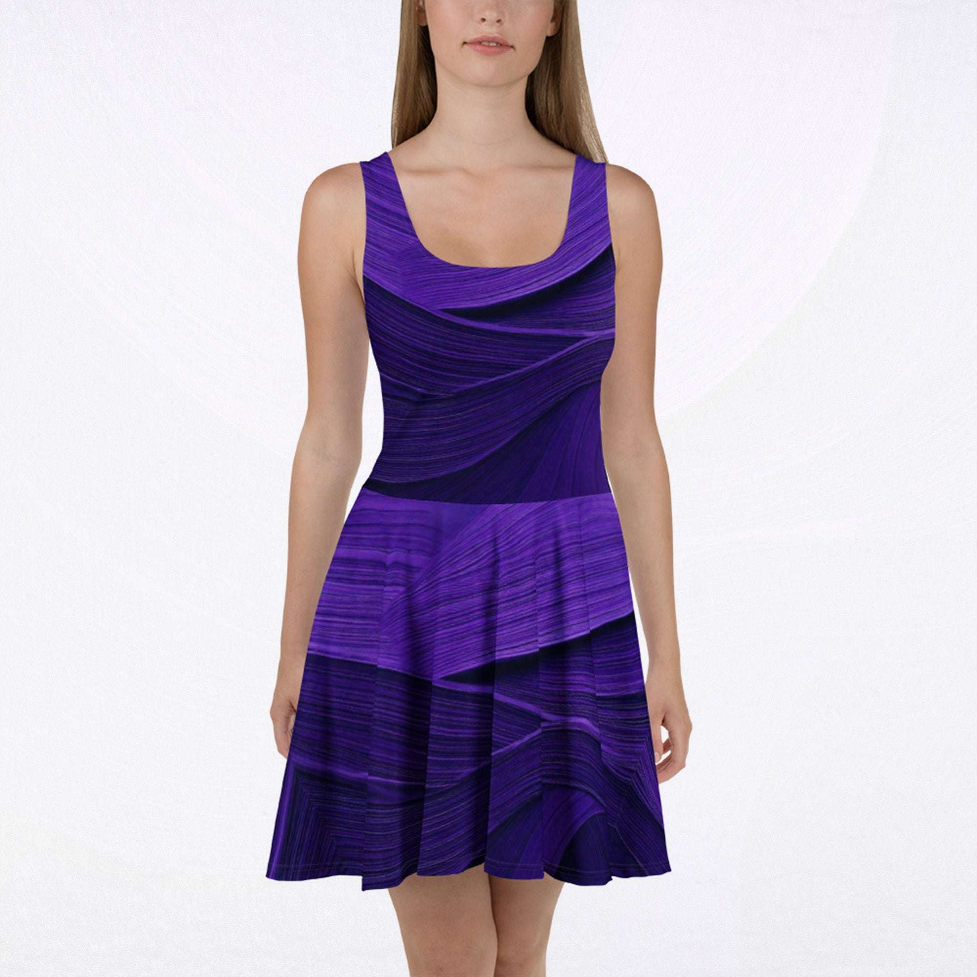 Women's Deep Violet Skater Dress (No.07)