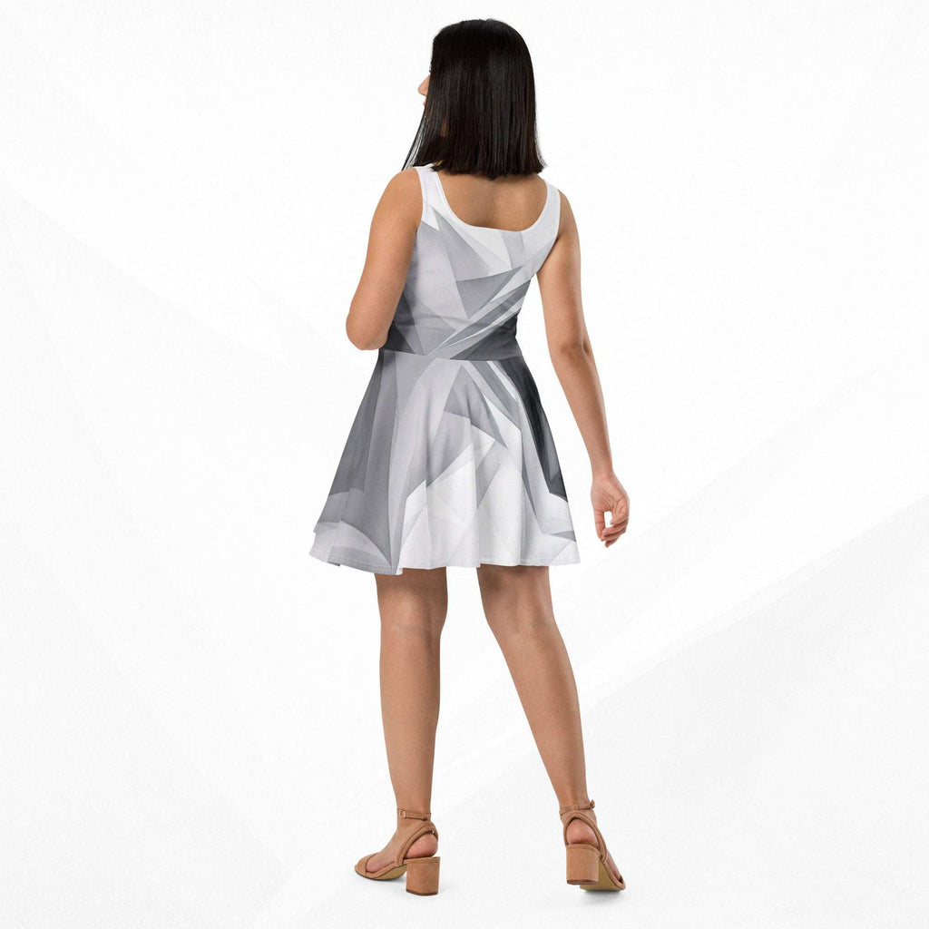 Women's Deep White Skater Dress (No.02)