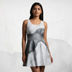 Women's Deep White Skater Dress (No.03)