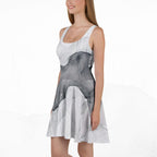 Women's Deep White Skater Dress (No.03)