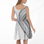 Women's Deep White Skater Dress (No.05)