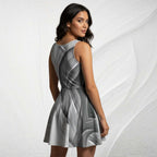 Women's Deep White Skater Dress (No.05)