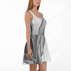 Women's Deep White Skater Dress (No.05)