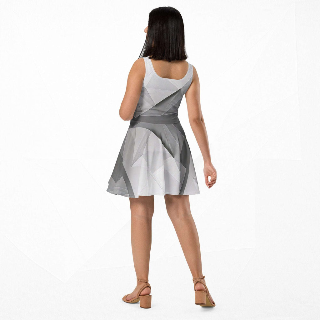 Women's Deep White Skater Dress (No.06)