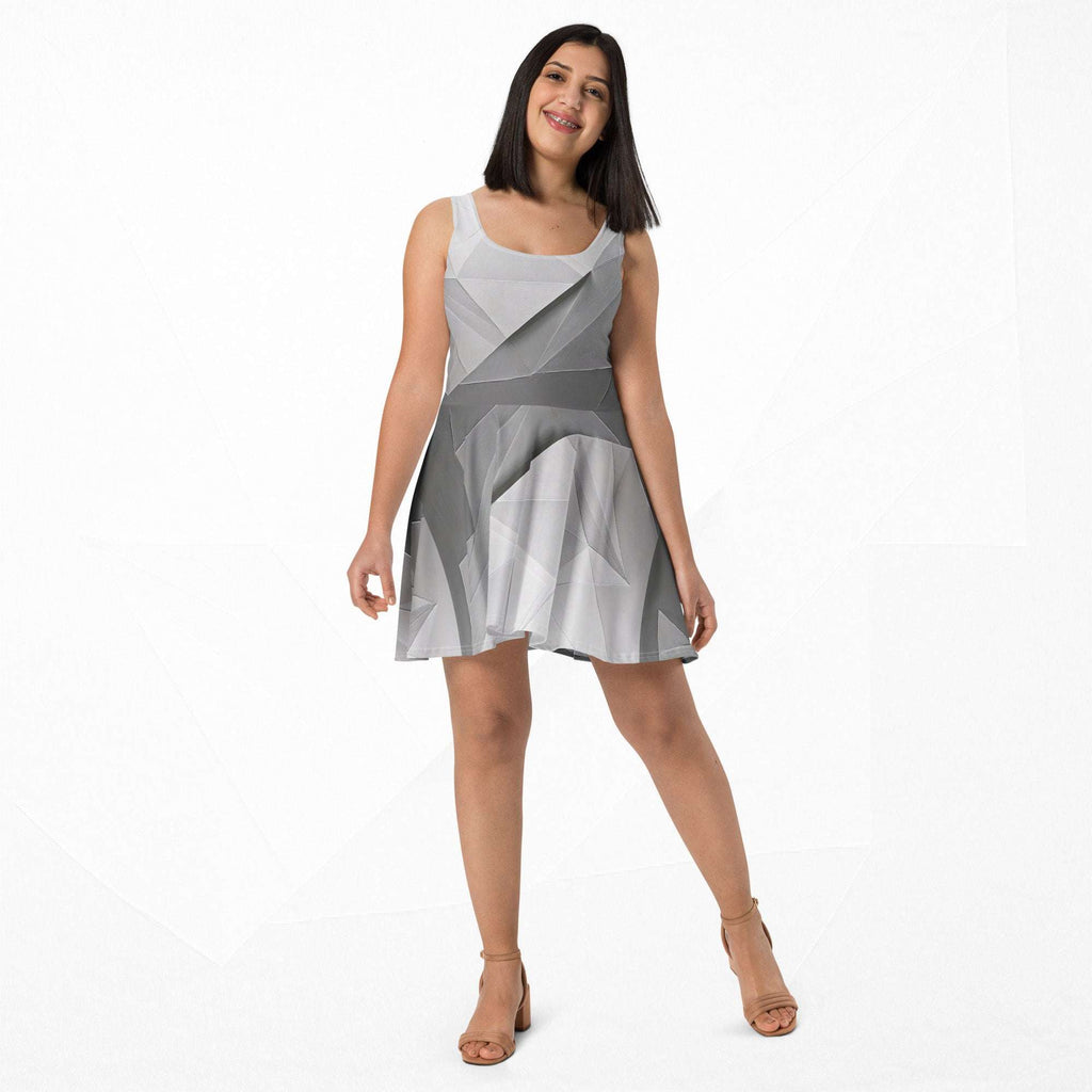 Women's Deep White Skater Dress (No.06)