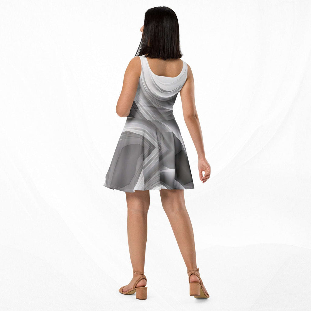 Women's Deep White Skater Dress (No.08)