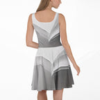 Women's Deep White Skater Dress (No.09)