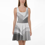 Women's Deep White Skater Dress (No.09)