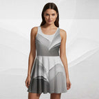 Women's Deep White Skater Dress (No.09)