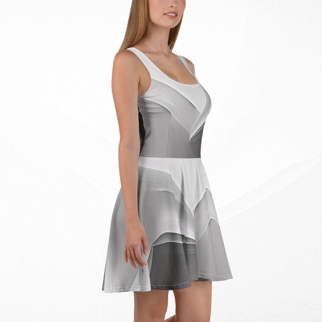 Women's Deep White Skater Dress (No.09)