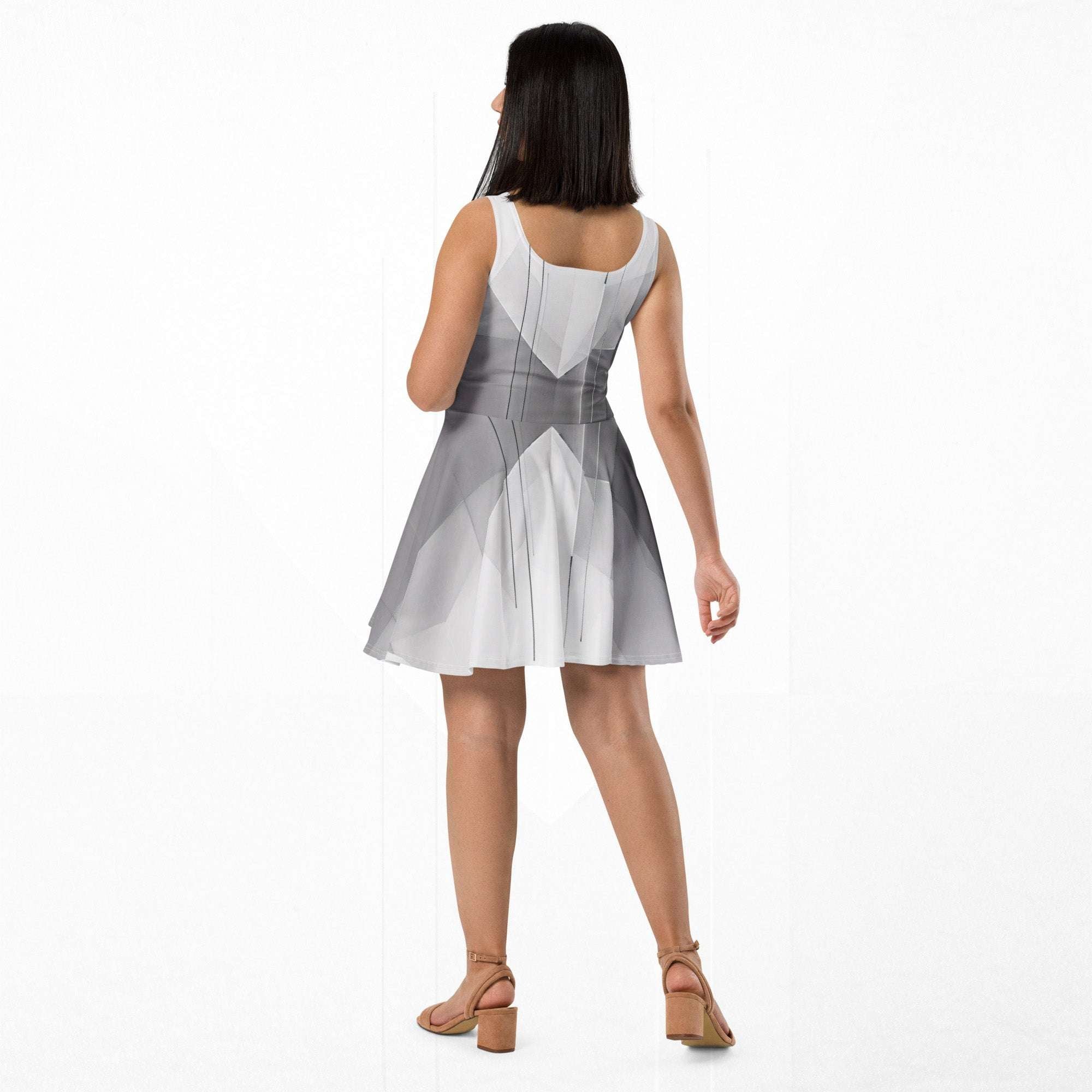 Women's Deep White Skater Dress (No.10)