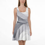 Women's Deep White Skater Dress