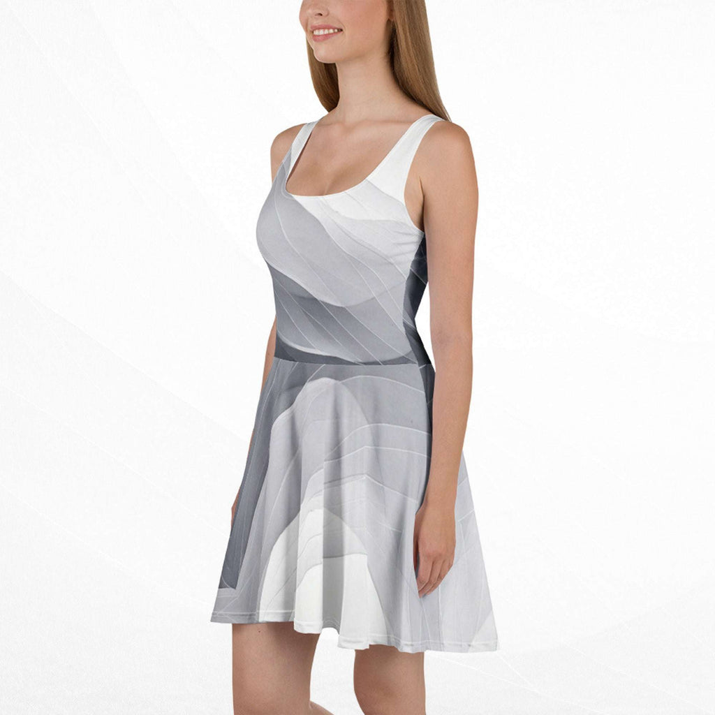 Women's Deep White Skater Dress
