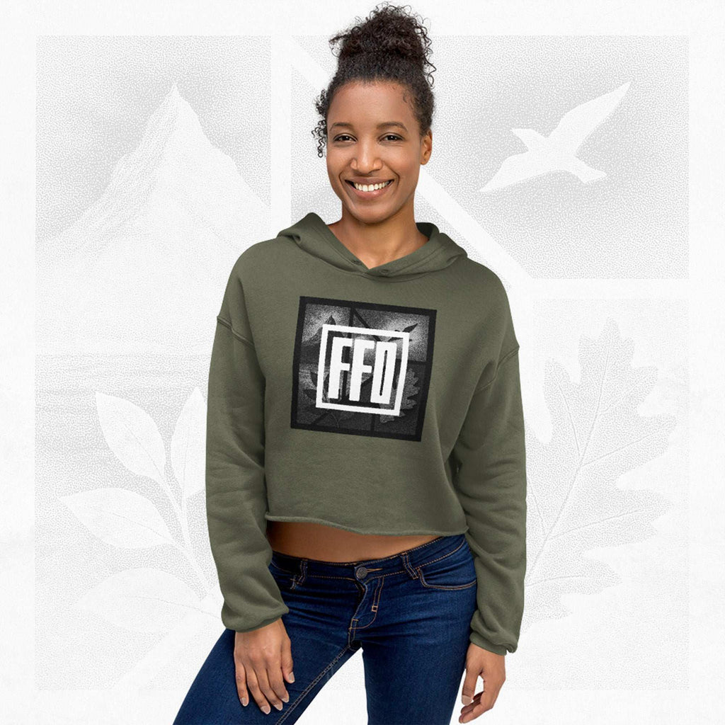 Women’s FrameEdge Crop Hoodie (No.03)