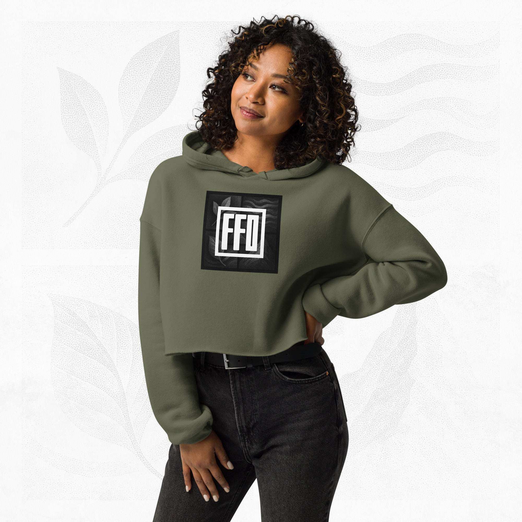 Women’s FrameEdge Crop Hoodie (No.05)