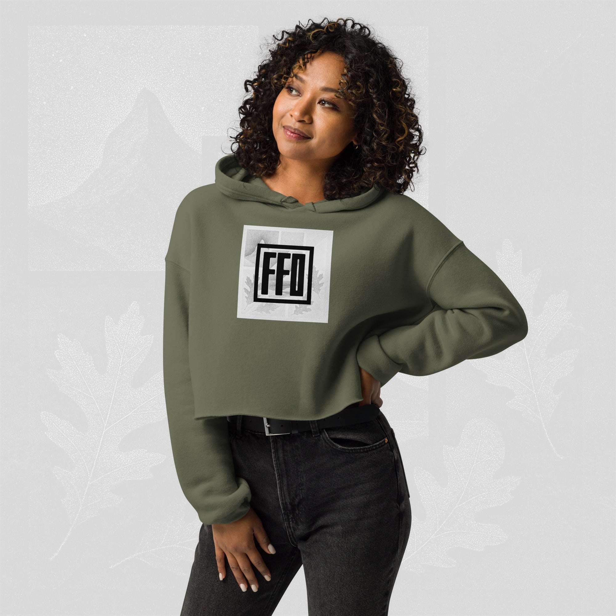 Women’s FrameEdge Crop Hoodie (No.11)