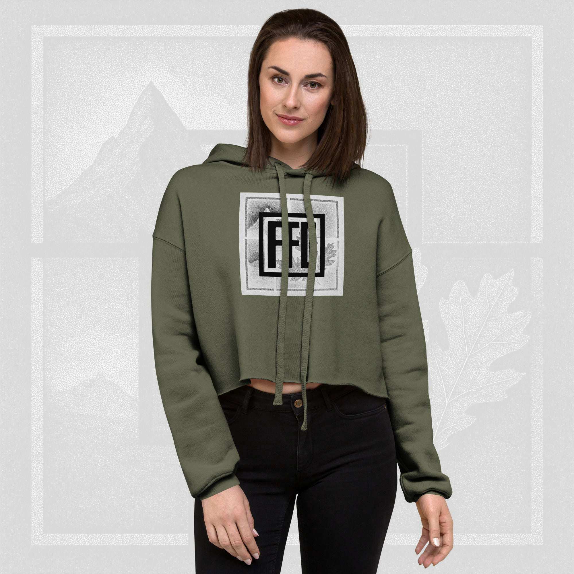 Women’s FrameEdge Crop Hoodie (No.16)