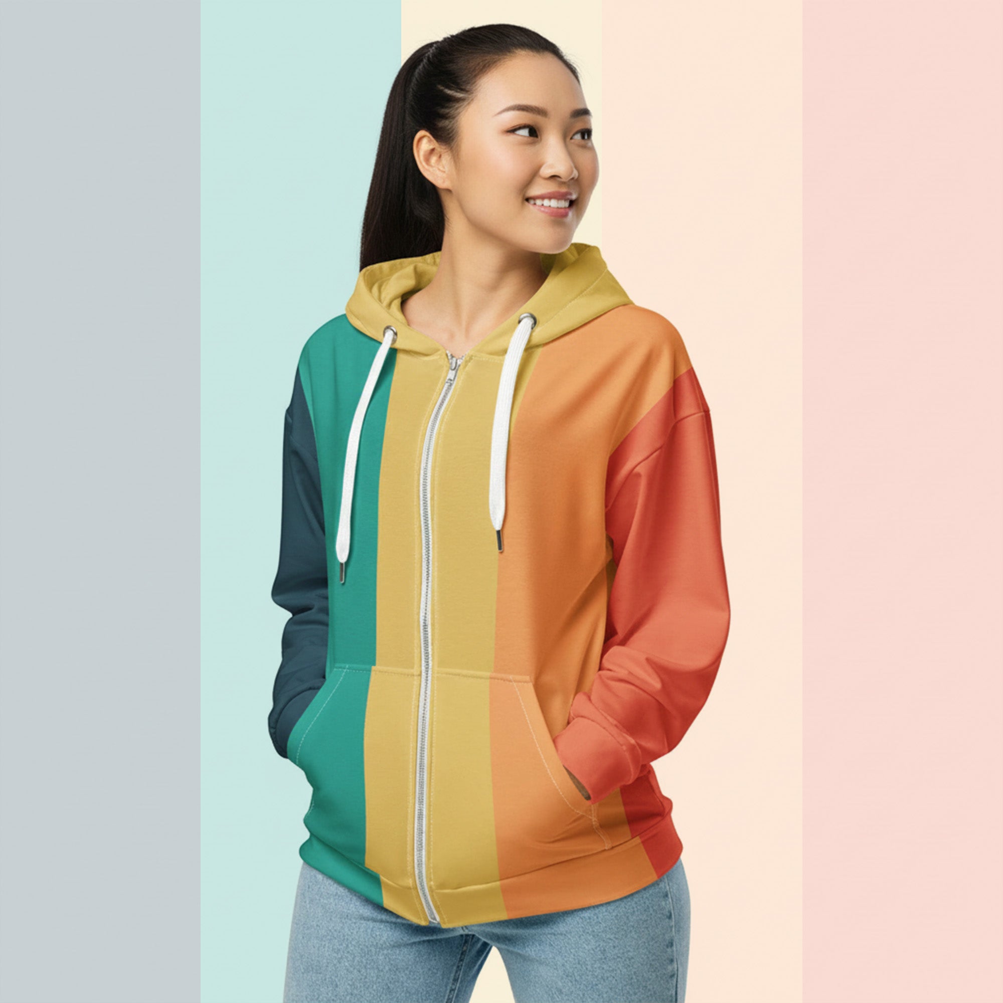 Women's Palette Strip Hoodie (No.04)