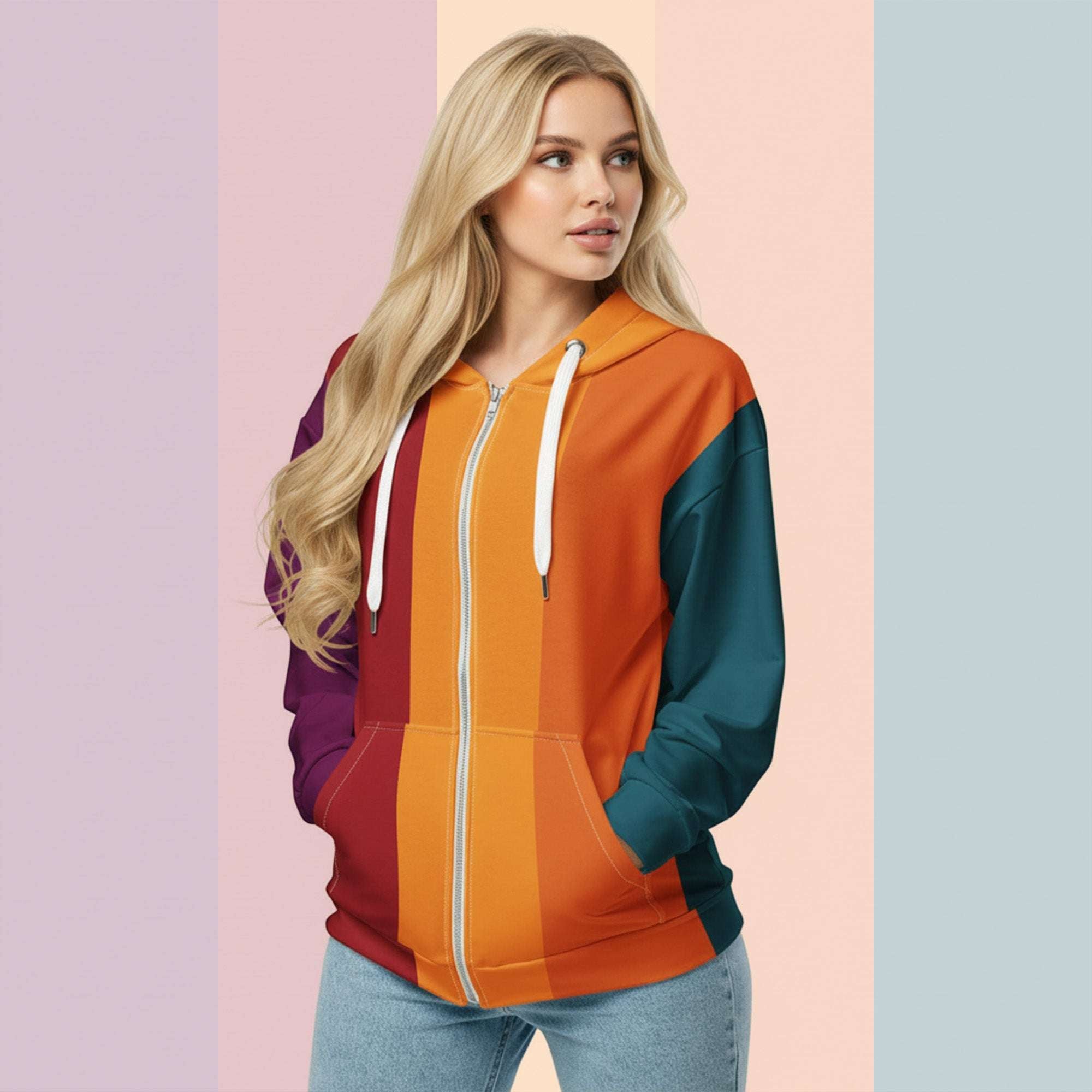 Women's Palette Strip Hoodie (No.05)