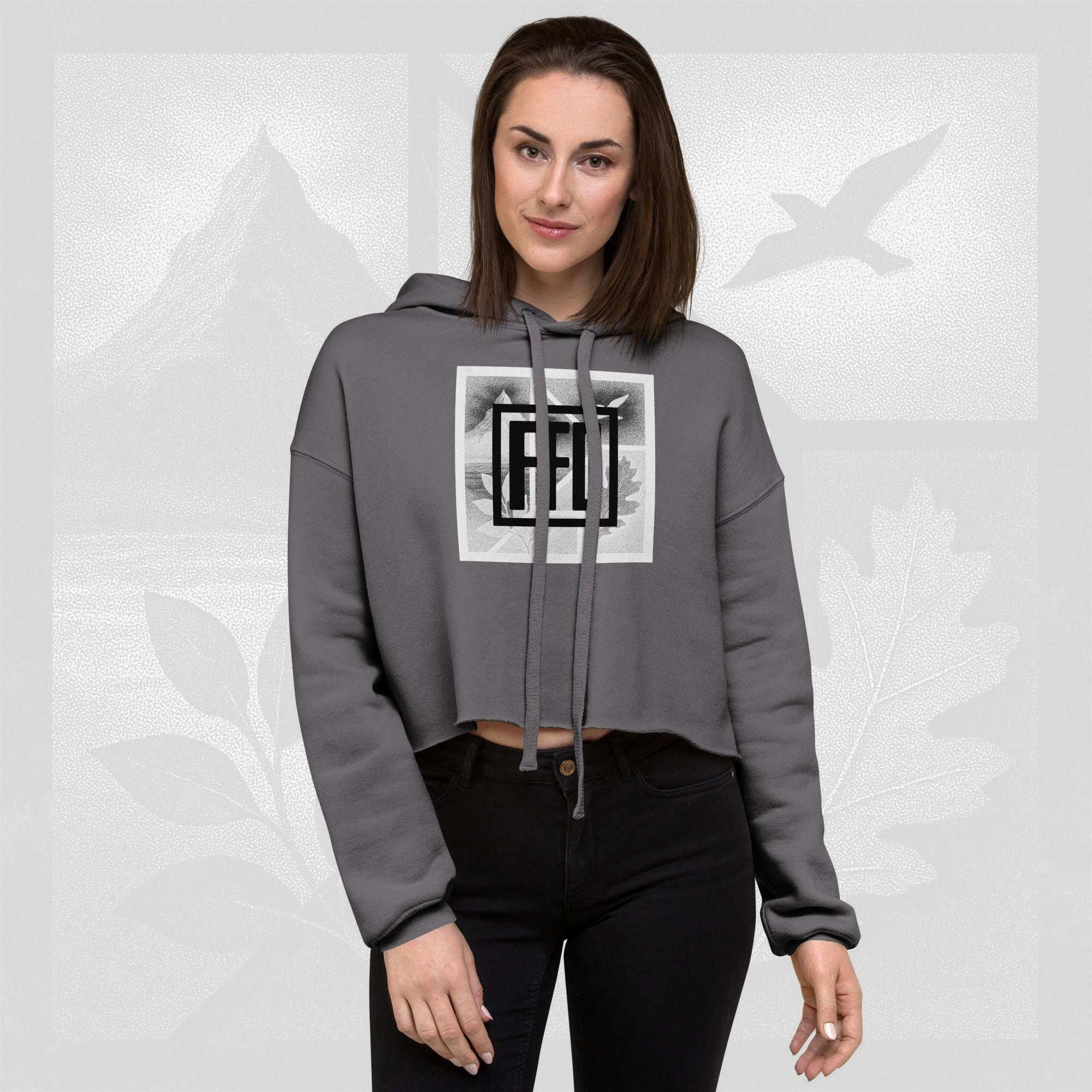 Women’s FrameEdge Crop Hoodie (No.13)