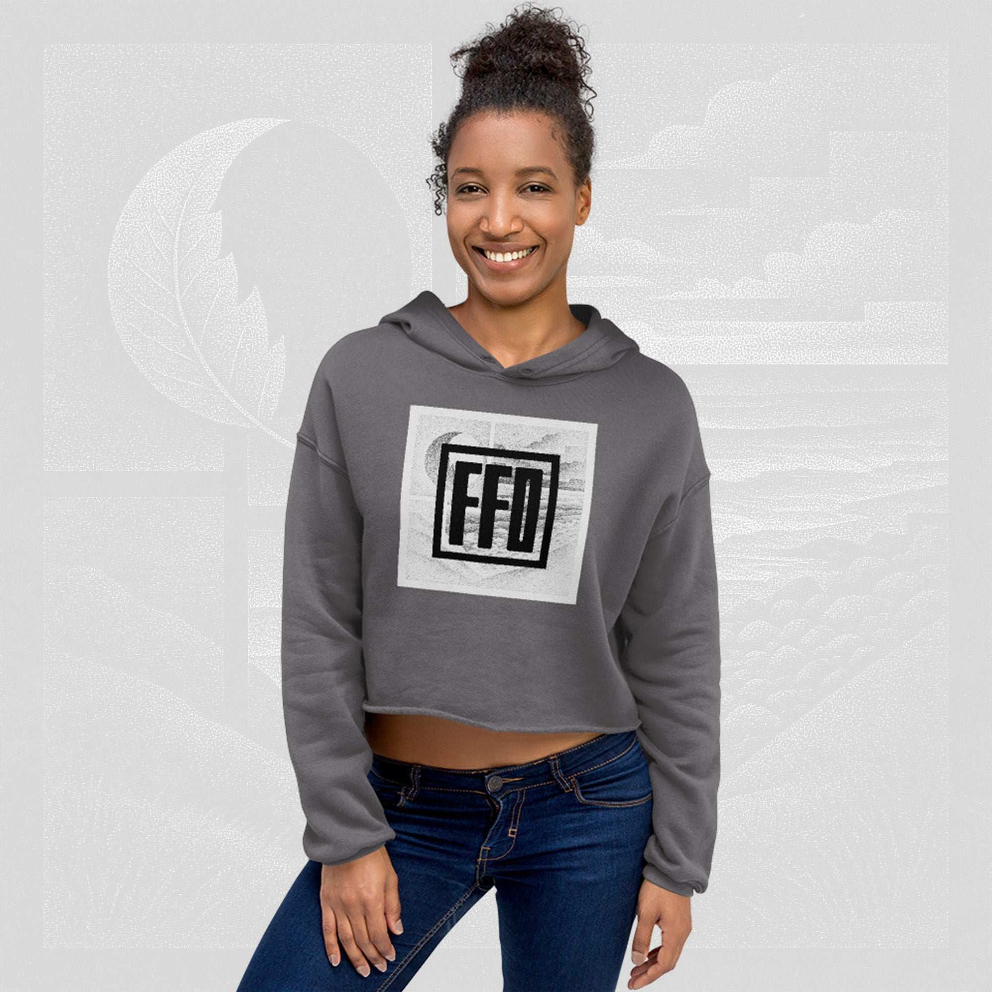 Women’s FrameEdge Crop Hoodie (No.18)