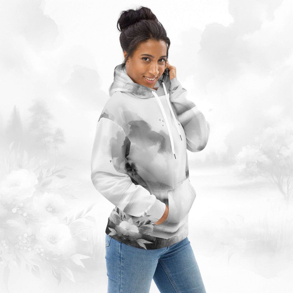 Women's Watercolour-Print Muse Hoodie (No.04)