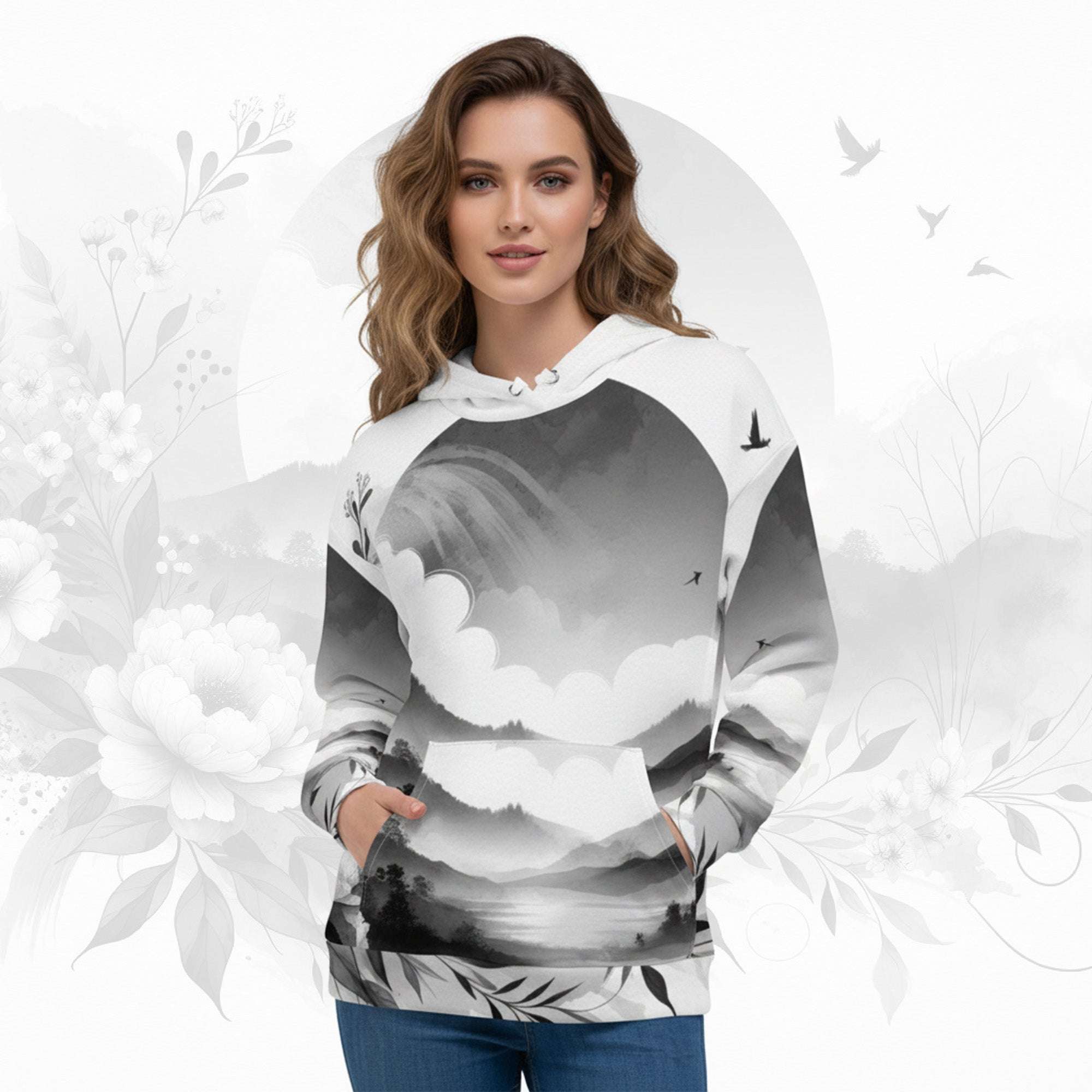 Women's Watercolour-Print Muse Hoodie