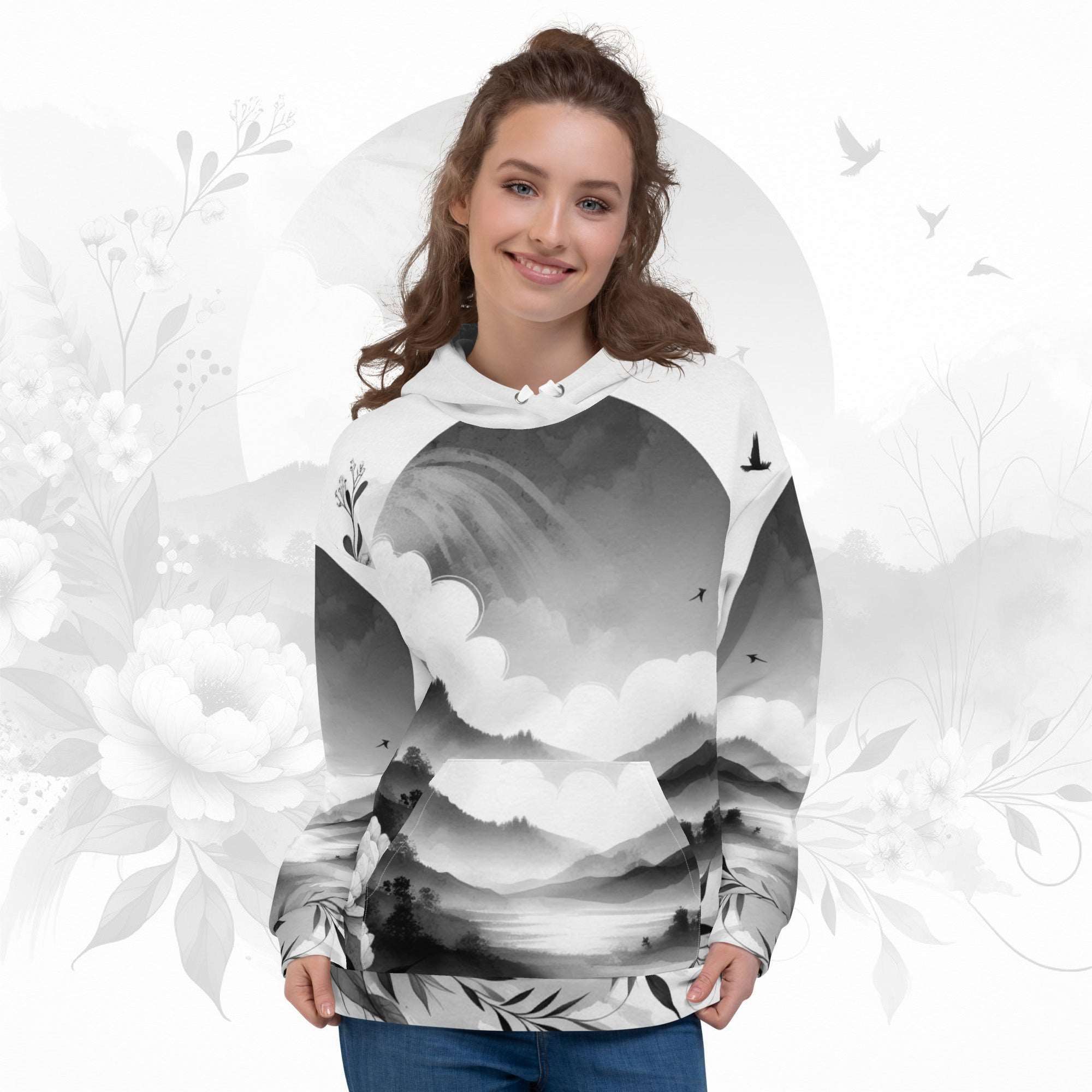 Women's Watercolour-Print Muse Hoodie