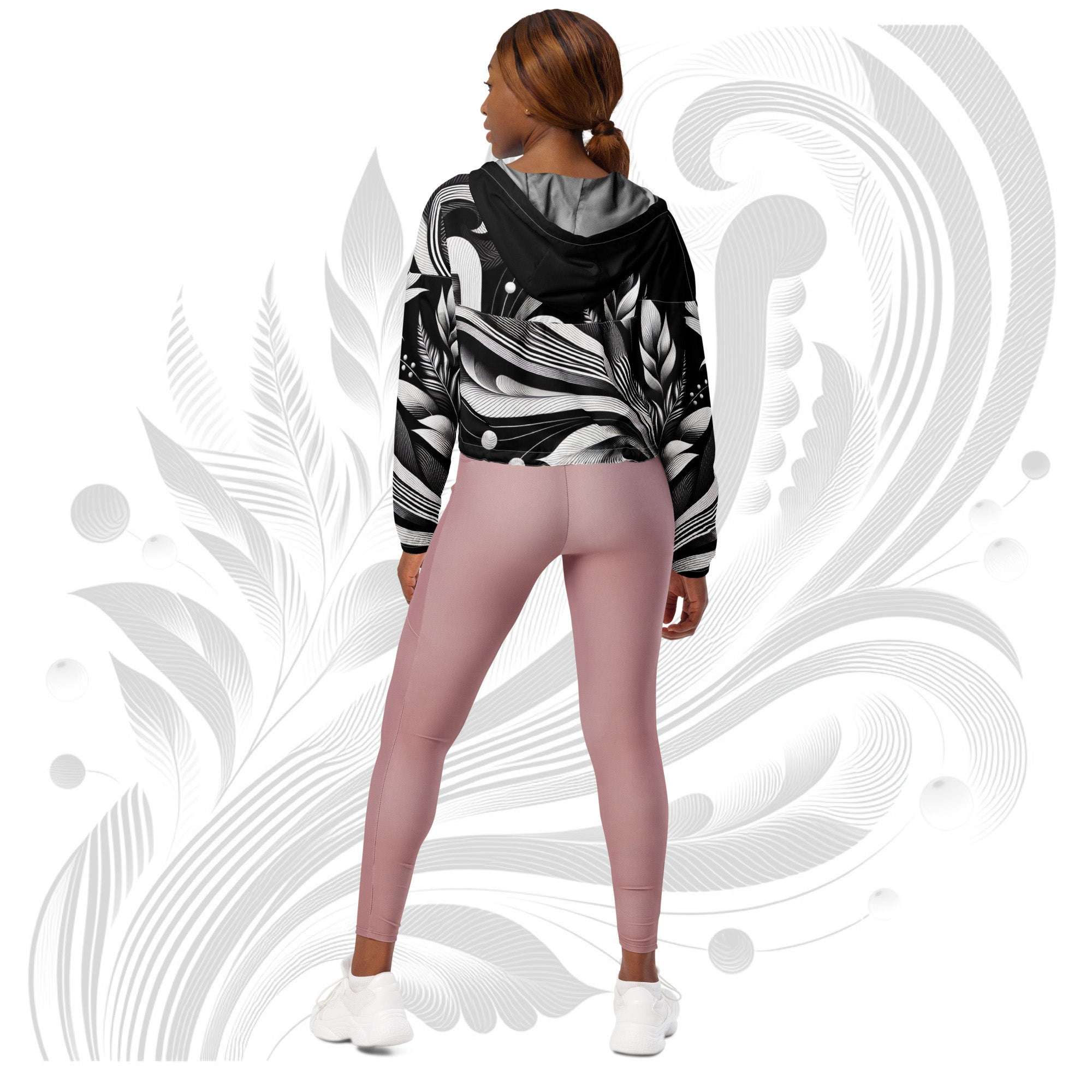 Women's ICN Cropped Windbreaker Print (No.04)