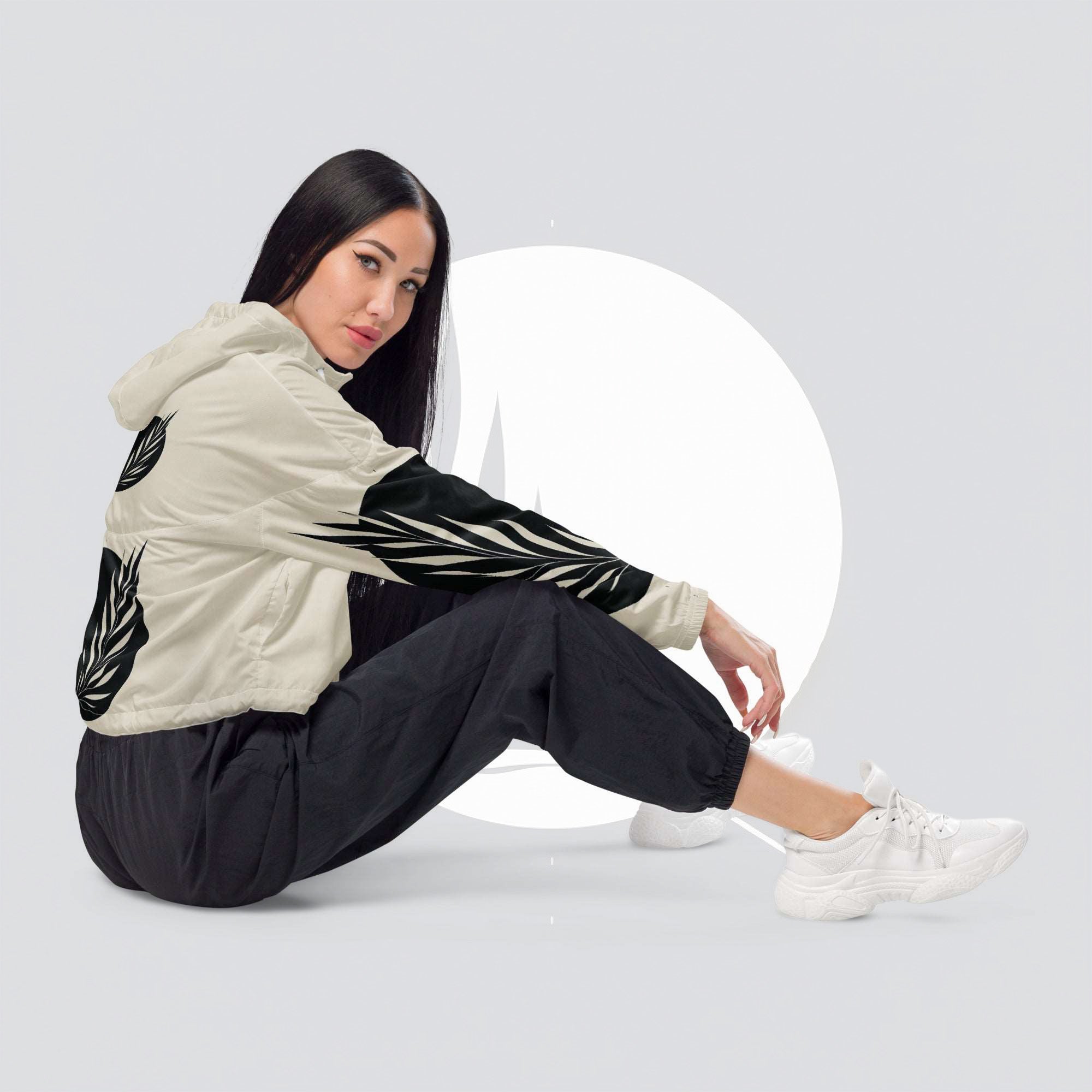 Women's ICN Cropped Windbreaker Print (No.06)