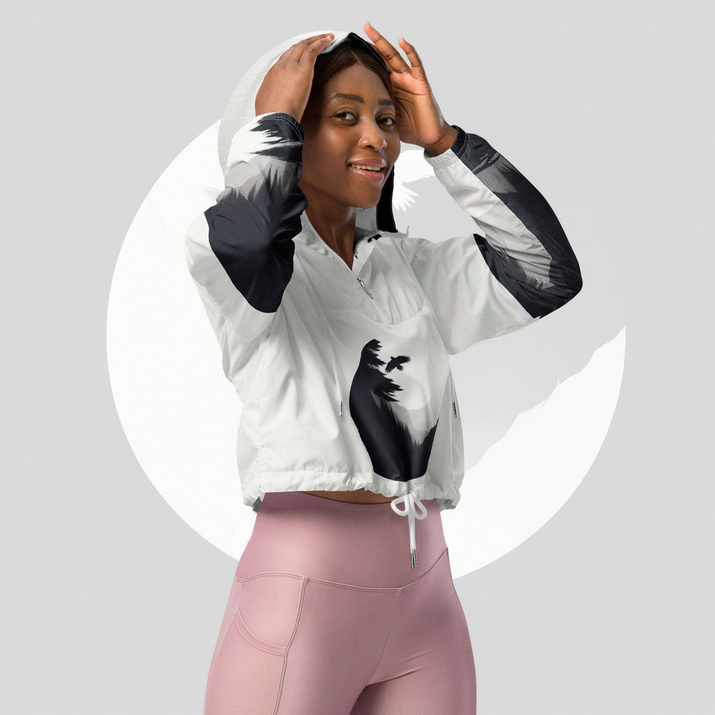 Women's ICN Cropped Windbreaker Print (No.07)