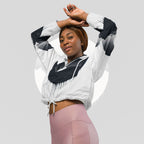 Women's ICN Cropped Windbreaker Print (No.08)